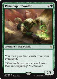 【Foil】■プレリリース■《ラムナプの採掘者/Ramunap Excavator》[HOU-PRE] 緑R