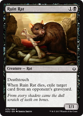 《廃墟ネズミ/Ruin Rat》[HOU] 黒C