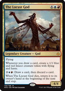 【Foil】■プレリリース■《蝗の神/The Locust God》[HOU-PRE] 金R