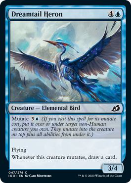 (047)《夢尾の鷺/Dreamtail Heron》[IKO] 青C