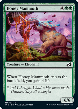 【Foil】(158)《蜂蜜マンモス/Honey Mammoth》[IKO] 緑C