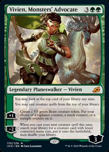(175)《怪物の代言者、ビビアン/Vivien, Monsters' Advocate》[IKO] 緑R