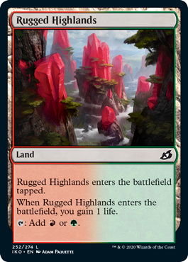 (252)《岩だらけの高地/Rugged Highlands》[IKO] 土地C