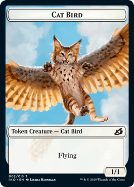 《猫・鳥トークン/Cat Bird Token》[IKO] 白