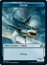 【Foil】(007)《サメトークン/Shark Token》[IKO] 青