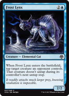 【Foil】《霜のオオヤマネコ/Frost Lynx》[IMA] 青C