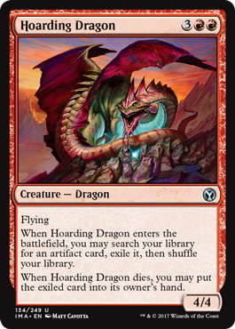 【Foil】《溜め込むドラゴン/Hoarding Dragon》[IMA] 赤U