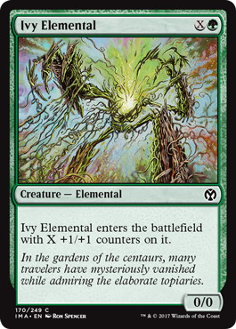 《キヅタの精霊/Ivy Elemental》[IMA] 緑C
