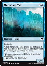 【Foil】《記憶の壁/Mnemonic Wall》[IMA] 青C