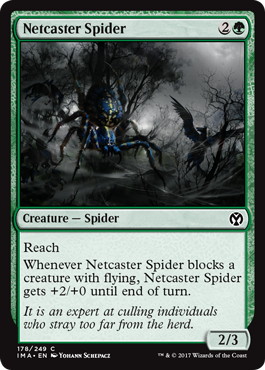【Foil】《網投げ蜘蛛/Netcaster Spider》[IMA] 緑C