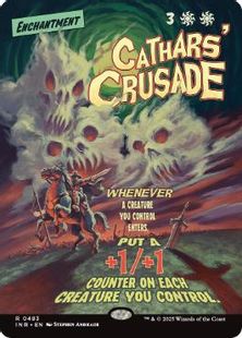 (483)■ボーダーレス■《聖戦士の進軍/Cathars' Crusade》[INR] 白R