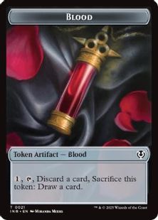 【Foil】(021/022)《血+手掛かりトークン/Blood+Clue Token》[INR] 茶/茶