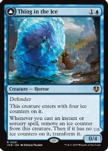 (091)《氷の中の存在/Thing in the Ice》/《目覚めた恐怖/Awoken Horror》[INR] 青R