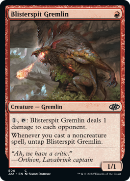 (500)《火傷吐きグレムリン/Blisterspit Gremlin》[J22] 赤C