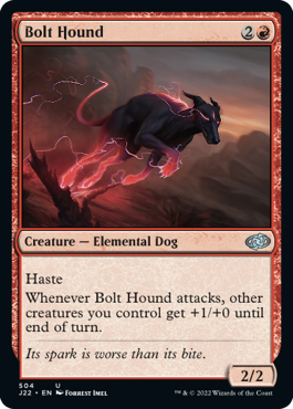 (504)《雷光の猟犬/Bolt Hound》[J22] 赤U