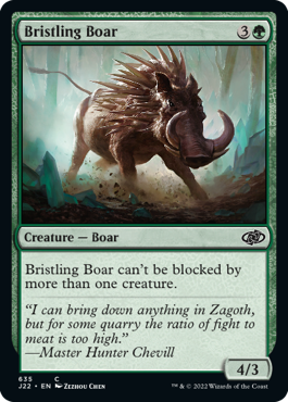 (635)《逆毛の猪/Bristling Boar》[J22] 緑C