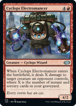 (518)《サイクロプスの電術師/Cyclops Electromancer》[J22] 赤U