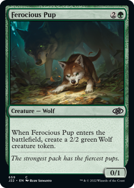 (659)《獰猛な仔狼/Ferocious Pup》[J22] 緑C