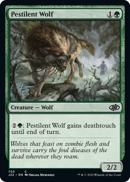 (705)《伝染病の狼/Pestilent Wolf》[J22] 緑C