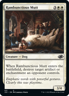 (231)《やんちゃな犬/Rambunctious Mutt》[J22] 白C