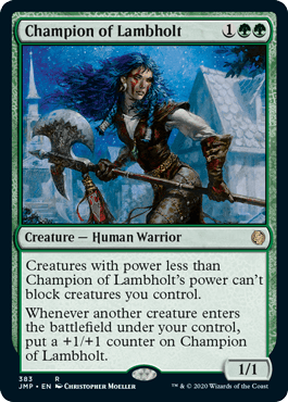 《ラムホルトの勇者/Champion of Lambholt》[JMP] 緑R
