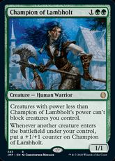 《ラムホルトの勇者/Champion of Lambholt》[JMP] 緑R