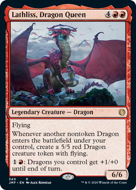《ドラゴンの女王、ラスリス/Lathliss, Dragon Queen》[JMP] 赤R