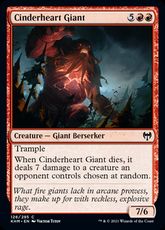 【Foil】(126)《燃え心臓の巨人/Cinderheart Giant》[KHM] 赤C