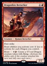 【Foil】(131)《龍族の狂戦士/Dragonkin Berserker》[KHM] 赤R