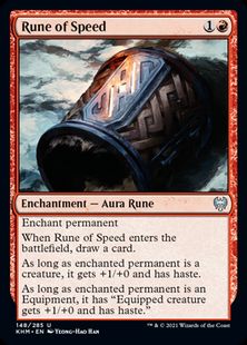 (148)《速度のルーン/Rune of Speed》[KHM] 赤U