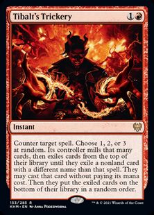 (153)《ティボルトの計略/Tibalt's Trickery》[KHM] 赤R