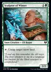 【Foil】(193)《冬を彫る者/Sculptor of Winter》[KHM] 緑C