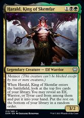 【Foil】(212)《スケムファーの王、ヘラルド/Harald, King of Skemfar》[KHM] 金U