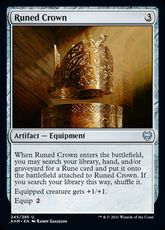 【Foil】(245)《ルーンの冠/Runed Crown》[KHM] 茶U