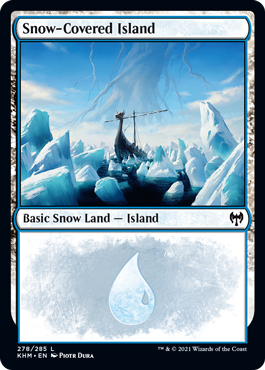 《冠雪の島/Snow-Covered Island》[KHM] 土地(278) 
