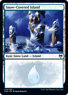 【Foil】(279)《冠雪の島/Snow-Covered Island》[KHM] 土地