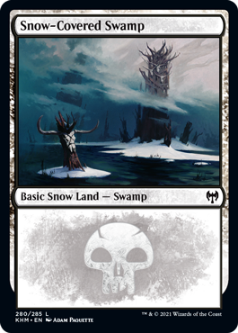 《冠雪の沼/Snow-Covered Swamp》[KHM] 土地(280) 