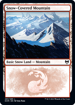 (283)《冠雪の山/Snow-Covered Mountain》[KHM] 土地