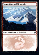 【Foil】(283)《冠雪の山/Snow-Covered Mountain》[KHM] 土地