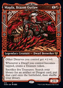 【Foil】(312)■ショーケース■《厚顔の無法者、マグダ/Magda, Brazen Outlaw》[KHM-BF] 赤R