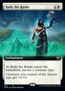 【Foil】(336)■拡張アート■《兵員の結集/Rally the Ranks》[KHM-BF] 白R