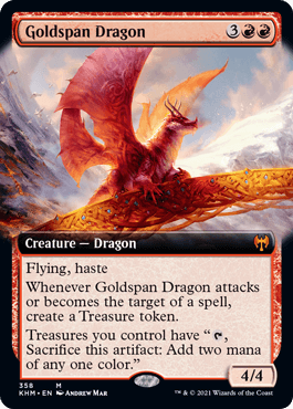 (358)■拡張アート■《黄金架のドラゴン/Goldspan Dragon》[KHM-BF] 赤R