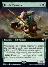 【Foil】(363)■拡張アート■《エルフの戦練者/Elvish Warmaster》[KHM-BF] 緑R