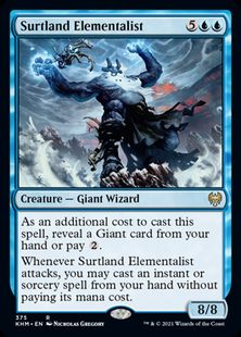 (375)《セルトランドの精霊術師/Surtland Elementalist》[KHM] 青R
