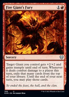 (389)《炎巨人の憤怒/Fire Giant's Fury》[KHM] 赤U