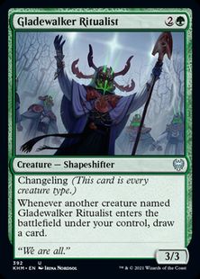 (392)《林歩きの儀式者/Gladewalker Ritualist》[KHM] 緑U