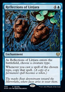 【Foil】(400)《リトヤラの反射/Reflections of Littjara》(Bundleプロモ)[KHM-P] 青