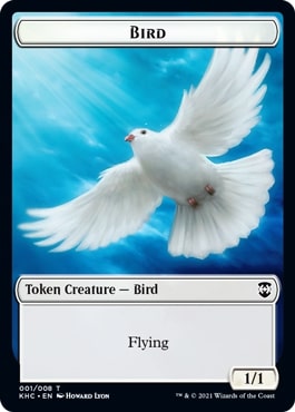 《鳥トークン/スピリットトークン(001/004)》[KHC] 白/白