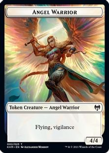 【Foil】(002)《天使・戦士トークン/Angel Warrior Token》[KHM] 白
