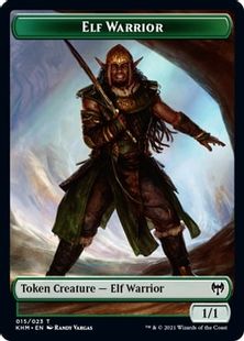 (015)《エルフ・戦士トークン/Elf Warrior Token》[KHM] 緑